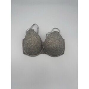 Victoria's Secret PINK Push UP Bra 34DD Gray Heather T-shirt Lightly Lined NWT